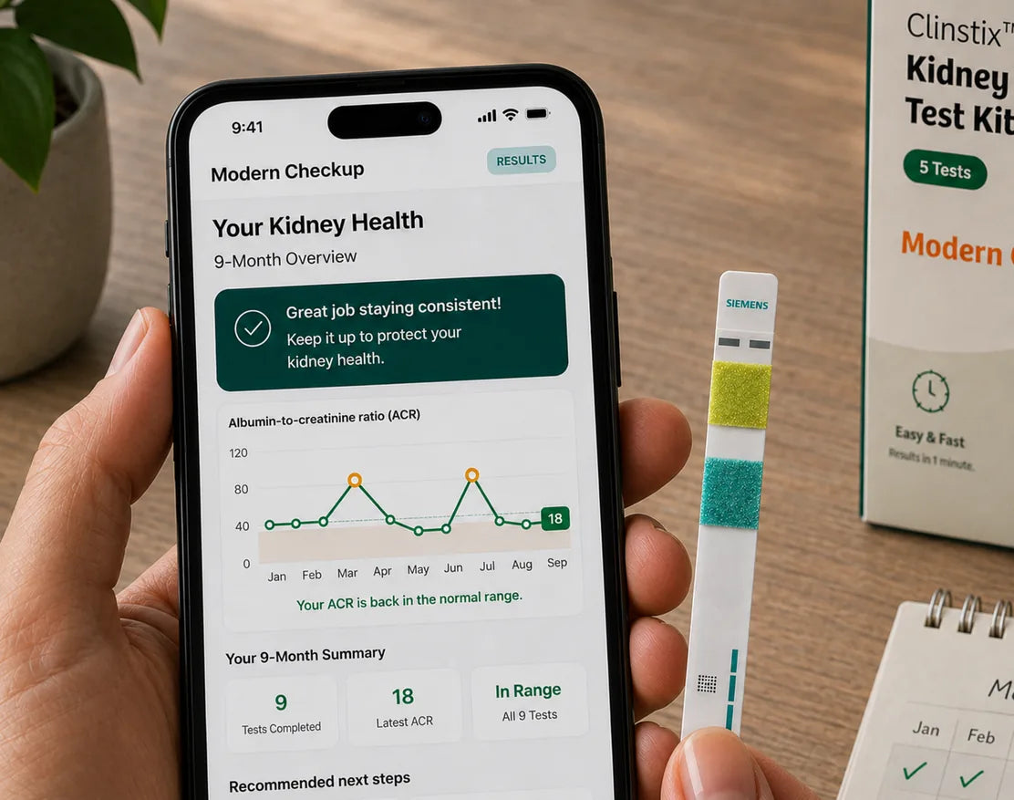 Kidney health tracking in the Modern Checkup app